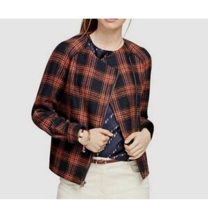 Brooks Brothers womens tartan plaid jacket wool Size 10